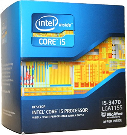 CORE I5, I5-3470, 3.2GHZ, FCLGA1155, 6MB, 4 CORES/4 THREADS, TURBO BOOST TECHNOL (BX80637I53470) -