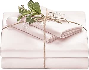 Chanasya Premium Soft Blush Pink Twin Bed Sheets Set 3-Piece - Percale Microfiber - Fitted Sheet Flat Sheet and Pillow Cases - Deep Pocket Breathable Wrinkle Resistant (Twin) Tan Pink