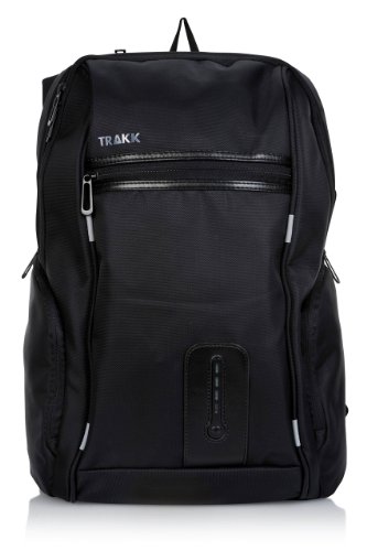 TRAKK Fuel New Model Durable Power Bank USB Enabled RFID Anti Theft Technology Waterproof Universal Leather Backpack, Large Padded Compartments, Business or Leisure, Stay Energized, 7000 mAh