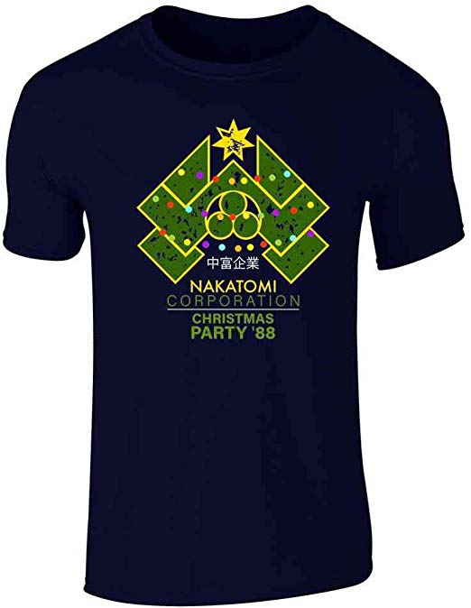Pop Threads Nakatomi Plaza 1988 Christmas Party Costume Graphic Tee T-Shirt for Men