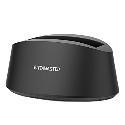Yottamaster USB3.1 Gen1 Type-C Hard Drive Docking Station SATA 3.0 for 2.5/3.5 Inch HDD SSD Support 8 TB & UASP Tool-Free 12V2A