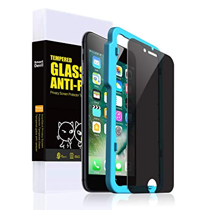 SMARTDEVIL for iPhone 7 / iPhone 8 Privacy Screen Protector,Anti-peep Tempered Glass Private Film,[Free Easy Installation Frame], Tempered Glass for Apple iPhone 7/8 [4.7 Inch]