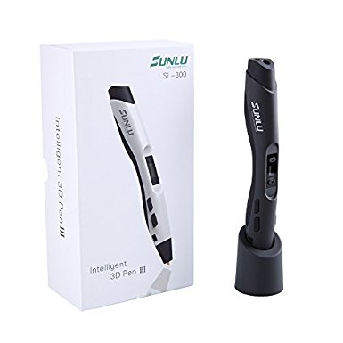 SUNLU SL-300 Professional 3D Printing Pen with OLED Display, Stimulate Children's Imagination and Practical Ability, Black