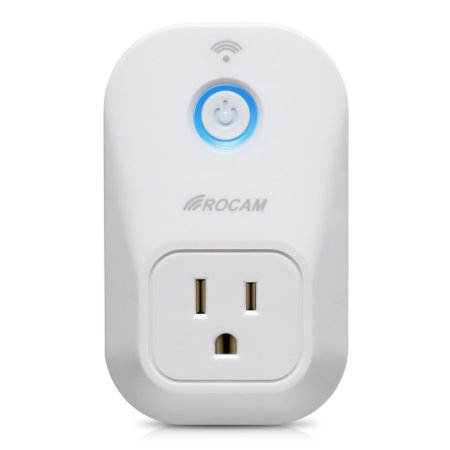 Wi-Fi Switch, ROCAM Power X2 Smart Wireless Outlet Switch Wifi Smart Plug Remote Control On/Off Switch via iPhone and Android Smartphones