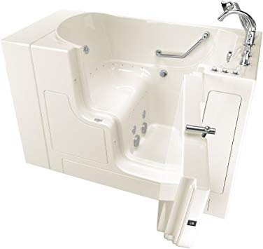 American Standard 30"x52" Right Hand Outward Opening Door Value Series Walk in Combo Whirlpool and  Air Spa in Linen