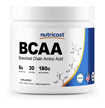 Nutricost BCAA Powder- 2:1:1 (Unflavored) 30 Servings