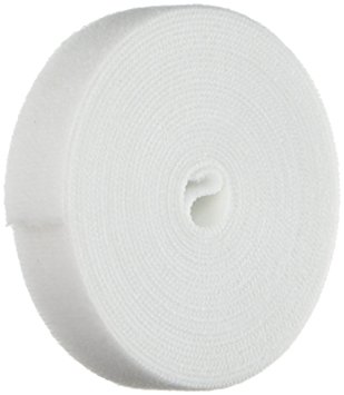 Monoprice Hook & Loop Fastening Tape 5 yard/roll, 0.75-inch - White (105829)