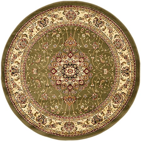 Safavieh Lyndhurst Collection LNH329B Traditional Medallion Sage and Ivory Round Area Rug (8' Diameter)