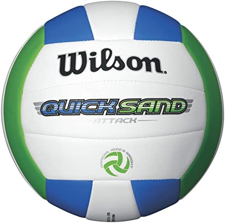 Wilson Quicksand Attack Outdoor Volleyball (Green/White/Blue)