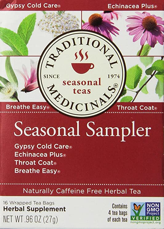 Traditional Medicinals Seasonal Tea Sampler Variety Pack 16 ea