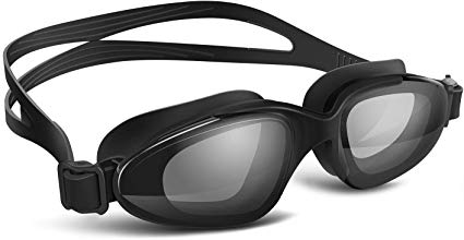 vetoky Swim Goggles, Anti Fog Swimming Goggles UV Protection Mirrored & Clear No Leaking Triathlon Equipment for Adult and Children
