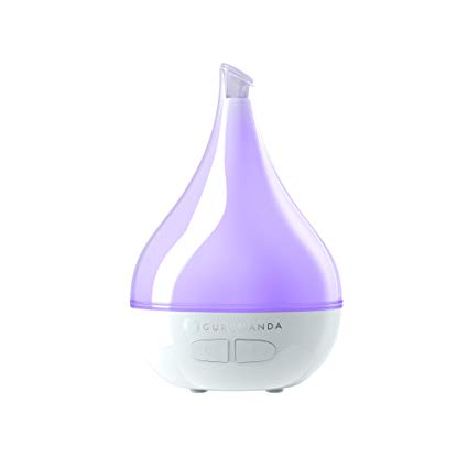 GuruNanda Dew Drop Essential Oil Aromatherapy Diffuser| Perfect Humidifiers for Home Yoga Studio Baby Office | Ultrasonic Color Changing & Mist Diffusers for Essential Oils