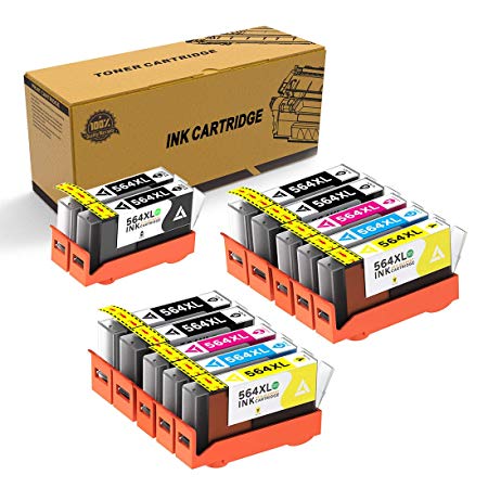 Compatible Ink Cartridge Replacement for HP 564 564 XL 564XL Ink Cartridges 12 Combo Pack (4BK 2PBK 2C/M/Y) for HP Officejet 4620 HP Photosmart 5510 6510 5520 HP Deskjet 7520