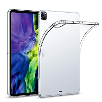 ESR Rebound Soft Shell Case for iPad Pro 11" 2020 & 2018, Clear TPU Back Cover, Supports Apple Pencil Wireless Charging Slim-Fit Shell Case, for iPad Pro 11", Transparent