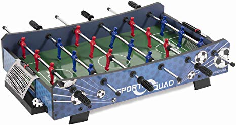 Sport Squad FX40 40 inch Table Top Foosball Table for Adults and Kids - Compact Mini Tabletop Soccer Game - Portable Recreational Hand Soccer for Game Room & Family Game Night