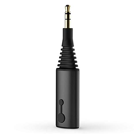 Hagibis Bluetooth 5.0 Transmitter Receiver, 2 in 1 Wireless aptX HD Audio 3.5mm Jack Adapter Support aptX Low Latency, for TV/Headphone/Car/PC/Speaker, Pairing 2 Bluetooth Headphones Speaker (Black)