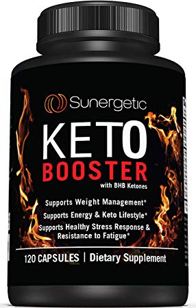 Premium Keto Booster Capsules – with Keto BHB Exogeneous Ketones, Ashwagandha, Green Tea Extract & Ginger – Keto Support for Weight Management, Energy & Stress Management – 120 Keto Capsules