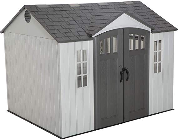 Lifetime 60243 10 x 8 Ft. Outdoor Storage Shed, Gray