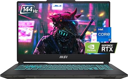 MSI Cyborg 15 Gaming Laptop, 15.6" 144Hz FHD IPS Display, 10-Core Intel Core i7-12650H, NVIDIA Geforce RTX 4060, 64GB DDR5 RAM, 2TB NVMe SSD, Backlit Keyboard, HDMI, USB-C, Win 11, w/CUE Accessories