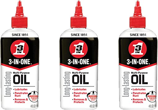 3-In-One 4 Ounce Multi Purpose Oil with Marksman Twist Spout (3 Pack)