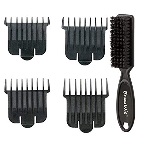 Andis 4 Snap-on Combs Attachment Set for T-Blade with a BeauWis Blade Brush