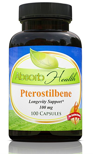 Pterostilbene | 100mg | 100 Capsules | 4x More Powerful than Resveratrol | Longevity and Antioxidant Supplement