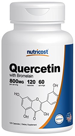 Nutricost Quercetin 800mg, 120 Capsules With Bromelain - 60 Servings, Veggie Capsules, Non-GMO & Gluten Free