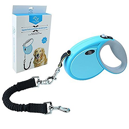 TTLIFE Retractable Dog Leash /Dog Flexi Retractable Leash Upgraded Reinforced Automatic 14. 8ft Bite-Resistant Ribbon Leash for Small & Medium Dogs with Elastic Rope