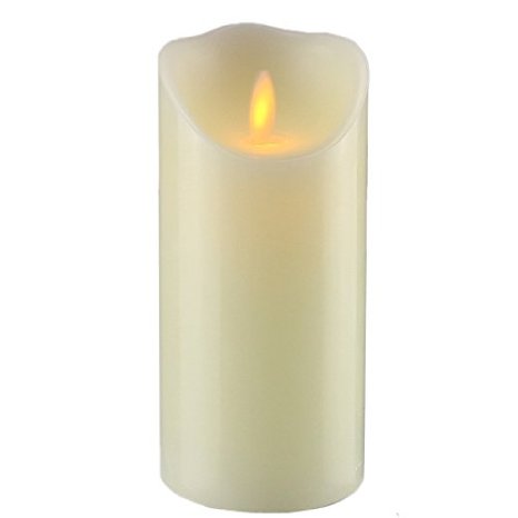 Poeland LED Lights Wax Flameless Flicker Candles 3x7 Ivory