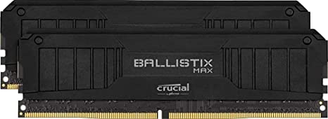 Crucial Ballistix MAX BLM2K8G44C19U4B 4400 MHz, DDR4, DRAM, Desktop Gaming Memory Kit, 16GB (8GB x2), CL19, Black