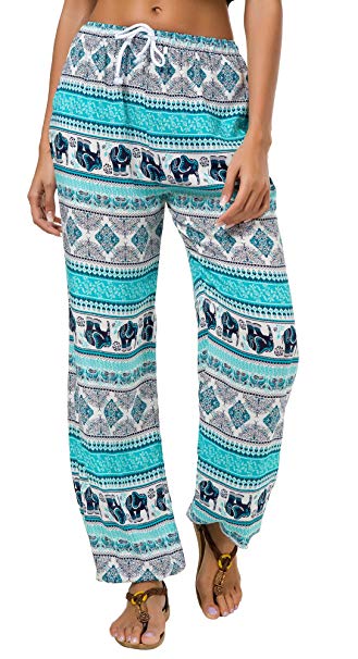 Urban CoCo Women's Floral Print Boho Yoga Pants Harem Pants Jogger Pants