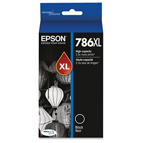 Epson EPST786XL120 DURABrite Ultra 786XL Ink Cartridge, Black High Yield 2600 Page
