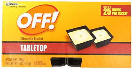 Off! Citronella Bucket Tabletop Candle, Twin Pack