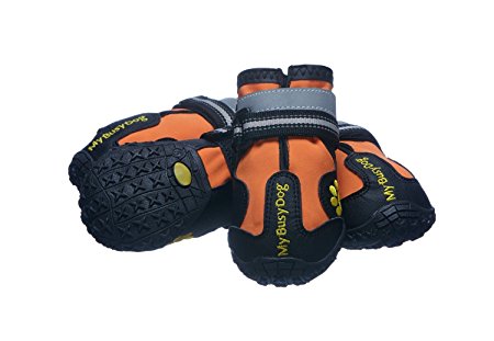 Waterproof Dog Shoes with Reflective Velcro and Rugged Anti-Slip Sole (Sizes 1-8)