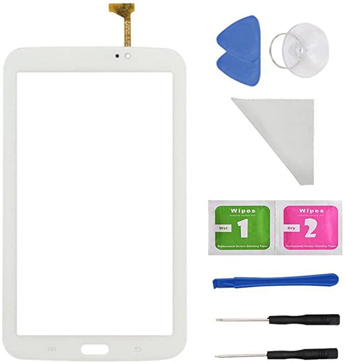 WhiteTouch Digitizer Screen Replacement for Samsung Galaxy Tab 3 7.0 SM-T210 T210R T210L T217S 217A(WIFI Ver.No Speaker Hole)   PreInstalled Adhesive with tools