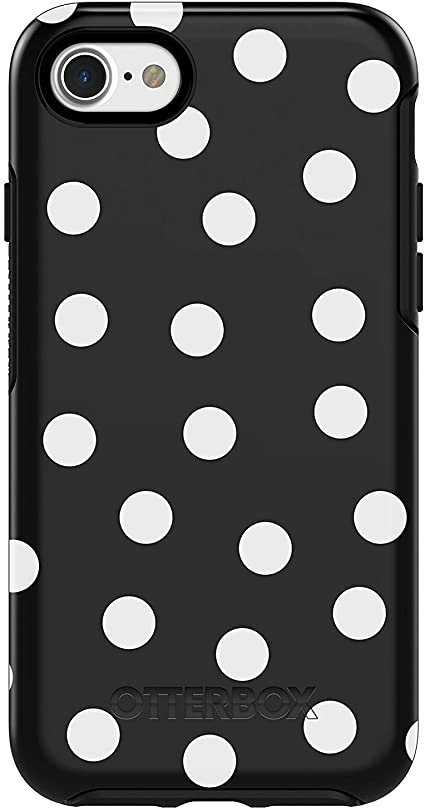 OtterBox Symmetry Series Case for iPhone 8 & iPhone 7 (NOT Plus) - Bulk Packaging - Date Night (Black/White Polka DOT Graphic)