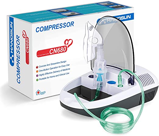 Hangsun Compact Compressor Inhaler Machine for Kids Adults Home Use (with Kits)