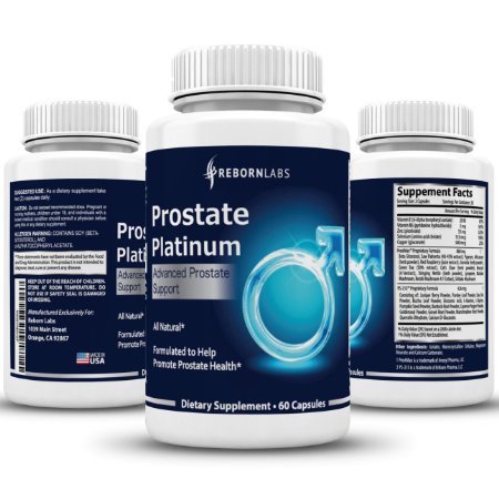 Prostate Support Supplement with Saw Palmetto Extract for Optimal Prostate Health & Normal Urination | Reduces Pain & Frequent Urination | With Beta Sitosterol & Pygeum | 60 Capsules