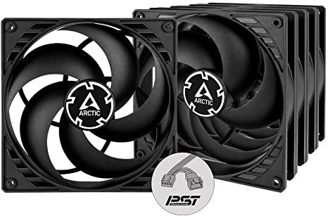 ARCTIC P14 PWM PST Value Pack - 140 mm Case Fan with PWM Sharing Technology (PST), Five Pack, Pressure-optimised, Computer, Fan Speed: 200-1700 RPM - Black