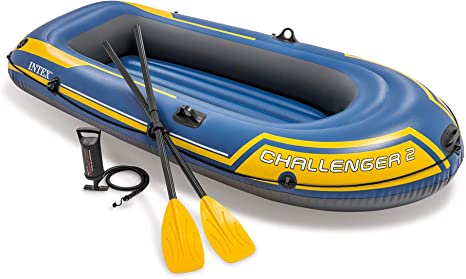 Intex Challenger 2 Schlauchboot Blau/Gelb 236 x 114 x 41 cm, 1 Stück