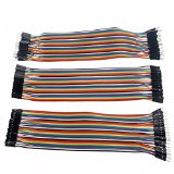 Kalevel 120pcs Multicolored 40pin Male to Female 40pin Male to Male 40pin Female to Female Breadboard Jumper Wires Ribbon Cables Kit