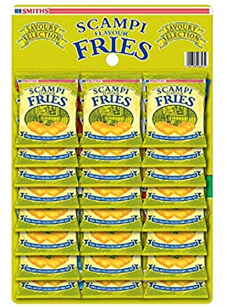 Smiths Savoury Snacks Selection Scampi Fries, 27 g (Pack of 24)