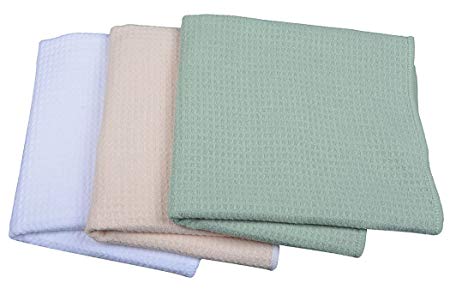 Sinland Microfiber Dish Drying Towels Dish Towels Waffle Weave Kitchen Towels 16 Inch X 24 Inch 3 Pack Assorted Color