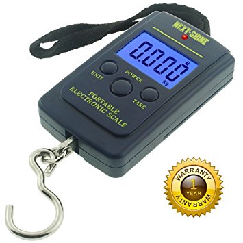 Next-shine Electronic Hanging Fishing Scale with Hook, Max Weighing 40KG/88lbs x 0.01 lb/0.005kg, Suitable for Outdoor, Kitchen, Luggage - Dark Blue