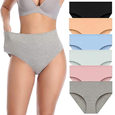 MISSWHO Cotton High Waisted Soft Womens Underwear Breathable