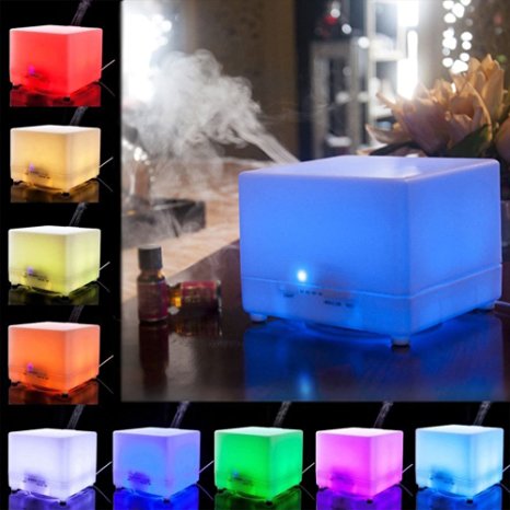 Maishengjie 700ml Aroma Essential Oil Diffuser,With Color LED Lights and Waterless Auto Shut-off Fuction,4 Timer Settings for Home, Yoga, Office, Spa, Bedroom, Baby Room