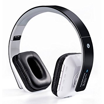 WanEway Over-ear Bluetooth Headphones, Stereo Sound and Enhanced Bass, Built-in Microphone Mic for Hands-free Calling, with FM Radio / TF Card Slot / 3.5mm Audio Cable for AUX IN