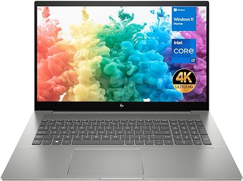 HP 2023 Newest Envy Laptop, 17.3" 4K UHD Display, 13th Gen Intel Core i7-13700H Processor, 64GB RAM, 2TB SSD, HDMI, Webcam, Backlit KB, SD Card Reader, Wi-Fi 6, Windows 11 Home, Grey