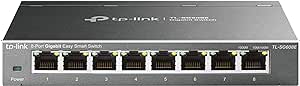 TP-Link TL-SG608E Switch Ethernet Gigabit 8 Ports Gigabit Hub RJ45, Switch Manageable, Idéal partage de connexion et mise en réseau pour les petites entreprises et les bureaux domestiques