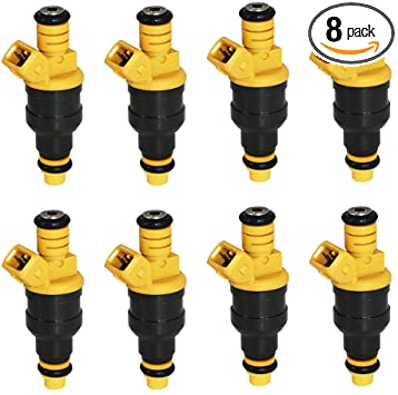Fuel Injector Set of 8 | Replace# 280150943, 280150939, 280150909, 280150943, 280150718 | 4.6L 5.0L 5.4L 5.8L Engine | for Ford F150 F250 F350 E150 E250 Mustang Expedition Lincoln Mercury & More